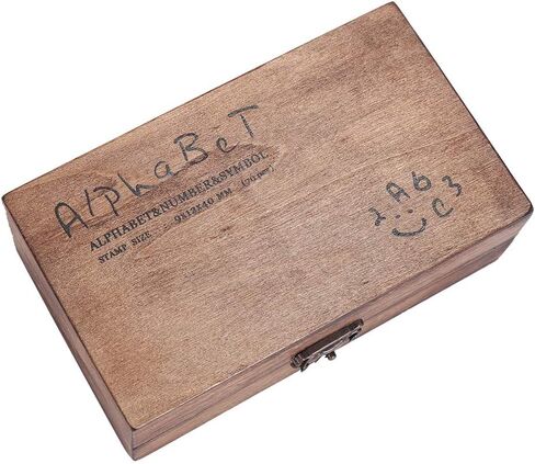 YPSelected Set of 70pcs Vintage Style Wooden Rubber Alphabet Letters Number Symbol Stamps (Regular Script) in Kuwait