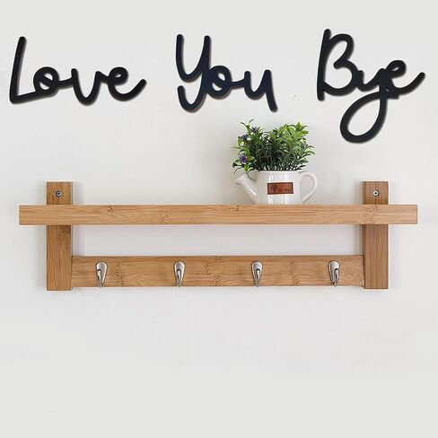 Love You Wye Modern Wooden Sign Wall Art (Black) - ديكور نصفي أنيق للمنزل والمدخل | فوق الباب توبيبر وتزيين المنزل | رائع لحفلات الزفاف والاحتفالات ، عيد الميلاد ، عيد الحب ، عيد الشكر in Saudi Arabia