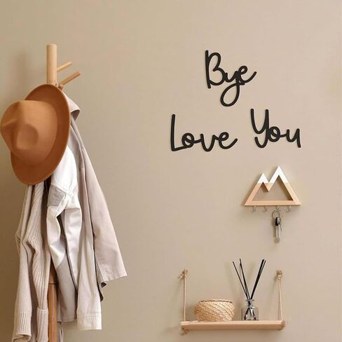 Love You Wye Modern Wooden Sign Wall Art (Black) - ديكور نصفي أنيق للمنزل والمدخل | فوق الباب توبيبر وتزيين المنزل | رائع لحفلات الزفاف والاحتفالات ، عيد الميلاد ، عيد الحب ، عيد الشكر in Saudi Arabia