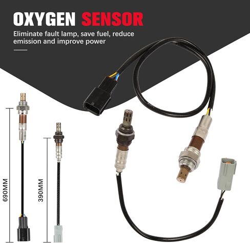 مستشعر O2 Oxygen في اتجاه المصب متوافق مع Mazda 3 2010 234-5015 234-4467 2pcs in Saudi Arabia
