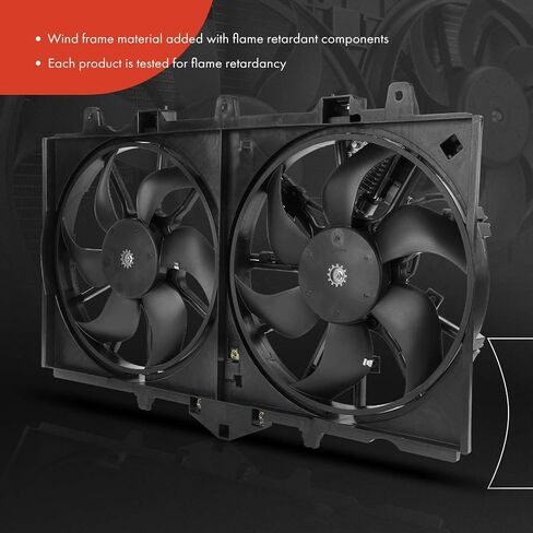 A-Premium Engine Radiator Cooling Fan Assembly Compatible with Select Infiniti Models - Q50 2014 2015 2016 2017 2018, 3.5L 3.7L - Replace# 214814GA0A in Saudi Arabia