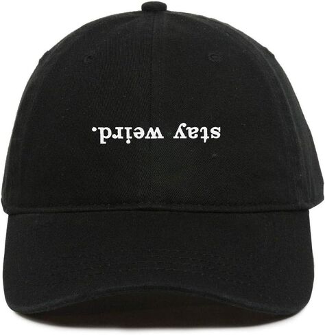 Stay Weird Baseball Cap Embroidered Cotton Adjustable Dad Hat in Saudi Arabia