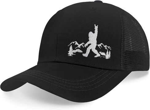 Bigfoot Trucker Hat للرجال ، هدايا Big Foot Sasquatch ، Sasquatch Baseball Cap القابلة للتعديل. in Saudi Arabia