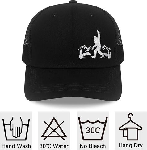 Bigfoot Trucker Hat للرجال ، هدايا Big Foot Sasquatch ، Sasquatch Baseball Cap القابلة للتعديل. in Saudi Arabia