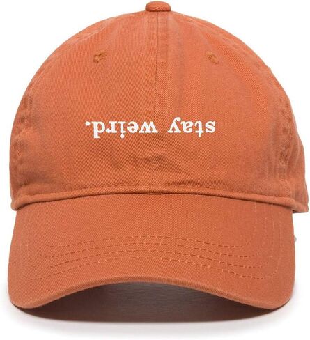 Stay Weird Baseball Cap Embroidered Cotton Adjustable Dad Hat in Saudi Arabia