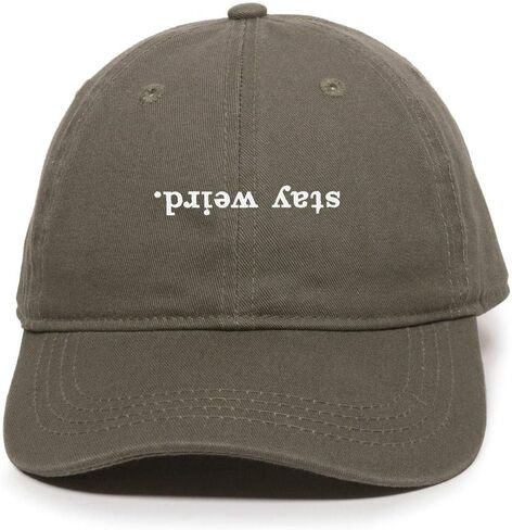 Stay Weird Baseball Cap Embroidered Cotton Adjustable Dad Hat in Saudi Arabia