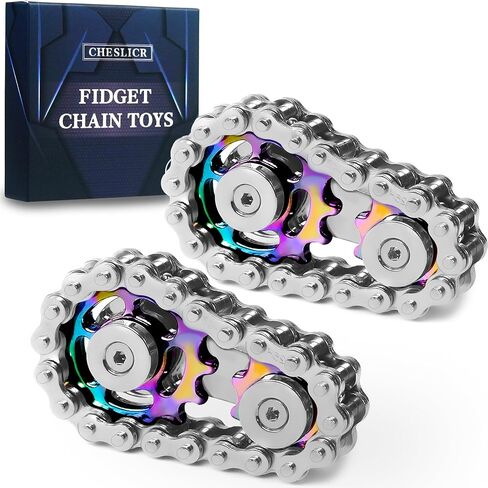 Fidget Toys for Adults Metal Fidget Bike Chain Assemble Fidgets Spinners Toy for Teens Cool Gadgets Desk Office Gift Anxiety Relief Items Stress Tool Sensory Stim Toy for Autism ADHD in Saudi Arabia
