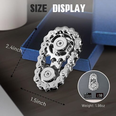Fidget Toys for Adults Metal Fidget Bike Chain Assemble Fidgets Spinners Toy for Teens Cool Gadgets Desk Office Gift Anxiety Relief Items Stress Tool Sensory Stim Toy for Autism ADHD in Saudi Arabia
