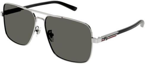 Gucci GG1289S 001 Gunmetal/Gray Square 62mm Mens Sunglasses in Saudi Arabia