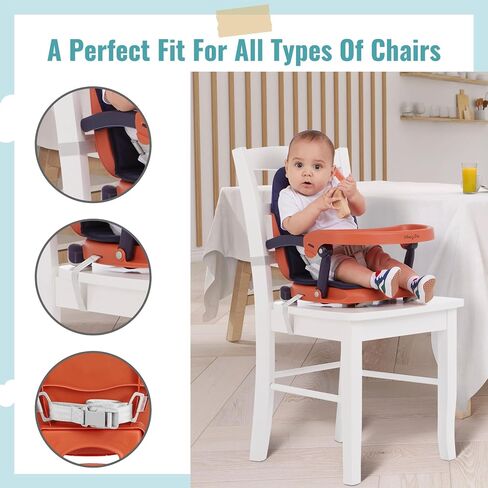Dream on Me Munch n Go Booster Seat لطاولة الطعام ، ومقعد معزز سفر سفر خفيف الوزن ، و 3 في 1 ، وأربعة مستويات ، وإزالة الصينية السهلة in Saudi Arabia