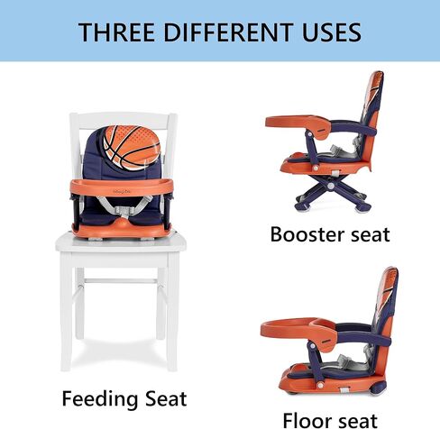 Dream on Me Munch n Go Booster Seat لطاولة الطعام ، ومقعد معزز سفر سفر خفيف الوزن ، و 3 في 1 ، وأربعة مستويات ، وإزالة الصينية السهلة in Saudi Arabia