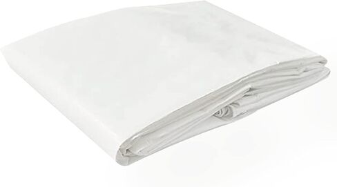 Tarps Now 10x14 Feet Poly Tarp |12 MIL Heavy Duty Waterproof Cover |Rip and Tear Proof Plastic Tarp with Rustproof Aluminum Grommets & Reinforced Edges |Ideal for Roof Repairs, Landscaping-White in Kuwait