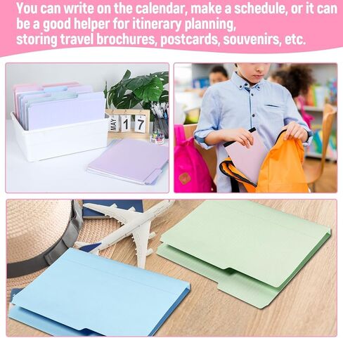 party greeting 12 Colors File Folder Notepad 2.6 Inch Expansion-Pack of 12-9.5 x 12.5 Inch Notebook Folders Organizer for File Filing, Document, Clipboard Organization for Office Home School-Boho in Saudi Arabia