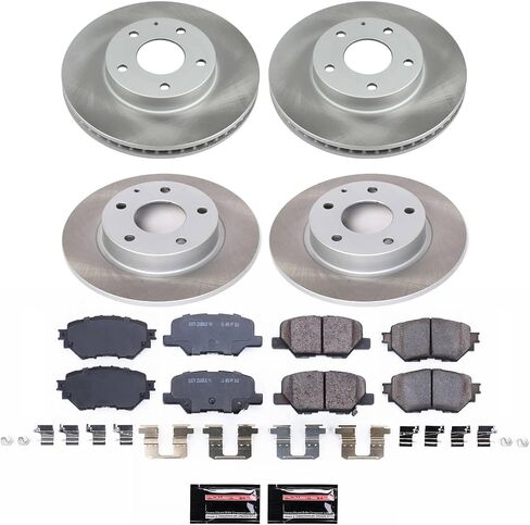 Power Stop SC6973 Front and Rear Brake Kit With Semi-Coated Brake Rotors and Ceramic Brake Pads & Hardware For Mazda 3 2014-2016 [Application Specific] in Saudi Arabia