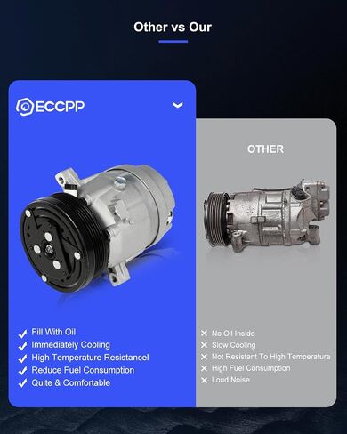 ECCPP AC Compressor Fast Cooling 1994-2002 Fit for Chevrolet Cavalier for Pontiac Sunfire 2.2L Air Conditioning Compressor in Saudi Arabia