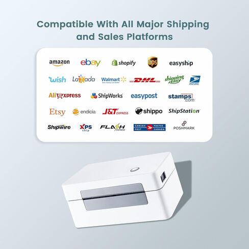 Thermal Shipping Label Printer Bluetooth - Thermal Label Printer 4x6 for Shipping Packages & Small Business, Shipping Thermal Printer 4 x 6 for Ebay, Shopify, Amazon, Etsy, USPS in Saudi Arabia