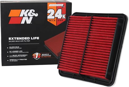 K&N Engine Air Filter: LifeDed Life 24،000 Mile Filter: متوافق مع 2003-2019 Subaru H4/H6 1.5/2.0/2.5/3.6L (Forester ، Legacy ، Outback ، Impreza ، WRX ، Levorg ، Crosstrek) ، Knx-2304 in Saudi Arabia