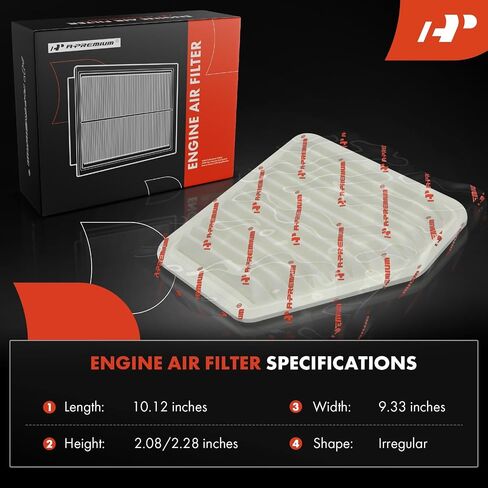 A-Premium 2-PC Engine Air Filter Compatible with Toyota, Lexus, Pontiac & Scion - Camry(07-11), Corolla(09-12), Avalon(05-12), Matrix(09-13), RAV4(06-12), Venza(09-15), ES350, Vibe in Saudi Arabia