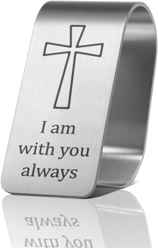 Life is A Journey God is My Guide We Travel Safely Together Side by Side Engraved Stainless Steel Car Visor Clip, Drive Safe Car Accessories, Guardian Angel Gifts for Family Friend Couple in Kuwait