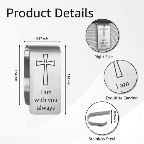 Life is A Journey God is My Guide We Travel Safely Together Side by Side Engraved Stainless Steel Car Visor Clip, Drive Safe Car Accessories, Guardian Angel Gifts for Family Friend Couple in Kuwait
