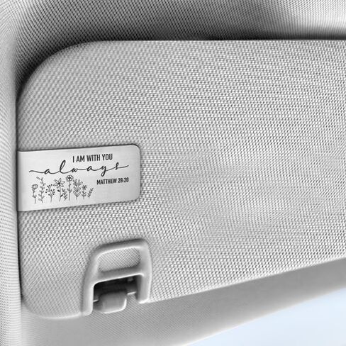 Life is A Journey God is My Guide We Travel Safely Together Side by Side Engraved Stainless Steel Car Visor Clip, Drive Safe Car Accessories, Guardian Angel Gifts for Family Friend Couple in Kuwait