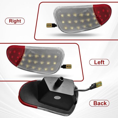 F65Z13B725AA ، F65Z13B724AA ، LED LID INTORIOR DOOR PANE LIGHT ، استبدال الأضواء المجاملة الباب ، متوافق مع 1997-2003 F0RD F150 ، 1997-1999 F250 (2PCS) in Saudi Arabia