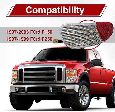 F65Z13B725AA ، F65Z13B724AA ، LED LID INTORIOR DOOR PANE LIGHT ، استبدال الأضواء المجاملة الباب ، متوافق مع 1997-2003 F0RD F150 ، 1997-1999 F250 (2PCS) in Saudi Arabia