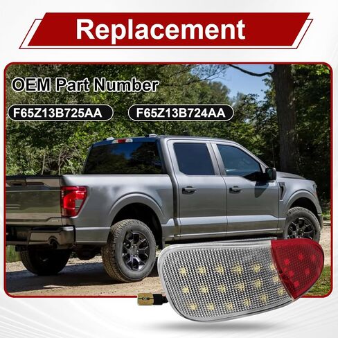 F65Z13B725AA ، F65Z13B724AA ، LED LID INTORIOR DOOR PANE LIGHT ، استبدال الأضواء المجاملة الباب ، متوافق مع 1997-2003 F0RD F150 ، 1997-1999 F250 (2PCS) in Saudi Arabia