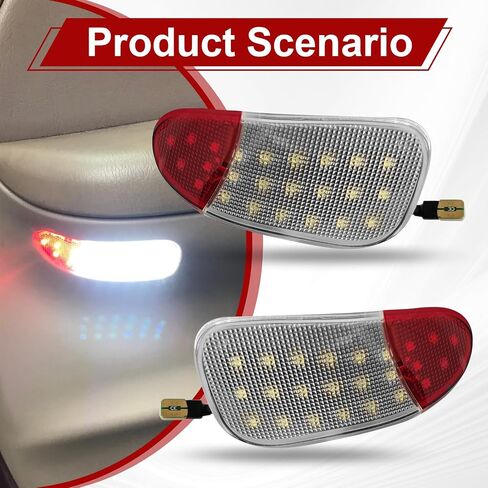 F65Z13B725AA ، F65Z13B724AA ، LED LID INTORIOR DOOR PANE LIGHT ، استبدال الأضواء المجاملة الباب ، متوافق مع 1997-2003 F0RD F150 ، 1997-1999 F250 (2PCS) in Saudi Arabia
