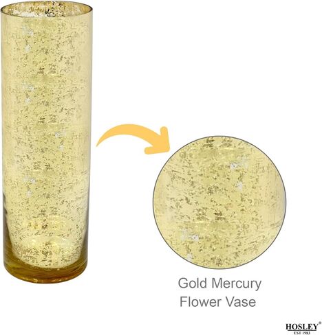 Hosley Silver Mercury Glass Vase مجموعة من 2 أجهزة كمبيوتر ، مزهريات زجاجية كبيرة للزهور ، المزهريات بكميات كبيرة ، عتيقة للقطاعات المركزية ، مثالية للديكور المنزلي ، غرفة المعيشة ، المكتب ، سبا in Saudi Arabia