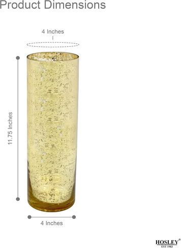 Hosley Silver Mercury Glass Vase مجموعة من 2 أجهزة كمبيوتر ، مزهريات زجاجية كبيرة للزهور ، المزهريات بكميات كبيرة ، عتيقة للقطاعات المركزية ، مثالية للديكور المنزلي ، غرفة المعيشة ، المكتب ، سبا in Saudi Arabia