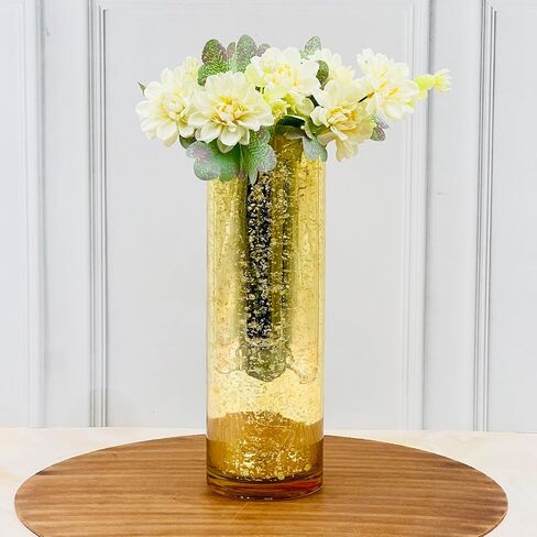 Hosley Silver Mercury Glass Vase مجموعة من 2 أجهزة كمبيوتر ، مزهريات زجاجية كبيرة للزهور ، المزهريات بكميات كبيرة ، عتيقة للقطاعات المركزية ، مثالية للديكور المنزلي ، غرفة المعيشة ، المكتب ، سبا in Saudi Arabia