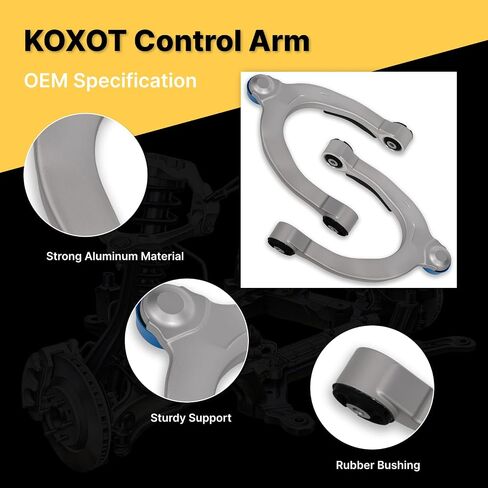 2PC Front Apport Control Arm Fit for Tesla 2017 2018 2019 2020 2021 2022 2023 2024 Model 3 ، متوافق مع Tesla 2020 2021 2022 2023 2024 Model Y ، 104432100H 10432100G in Saudi Arabia