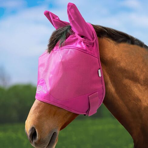 Harrison Howard Half Face Horse Fly Mask UV Protection and Breathable for Equine Use Comfortable Mint L in Saudi Arabia