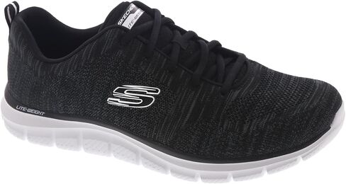 Skechers Sport Women's Women's Track Sneaker, Black/White=BKW, 5.5 in Kuwait