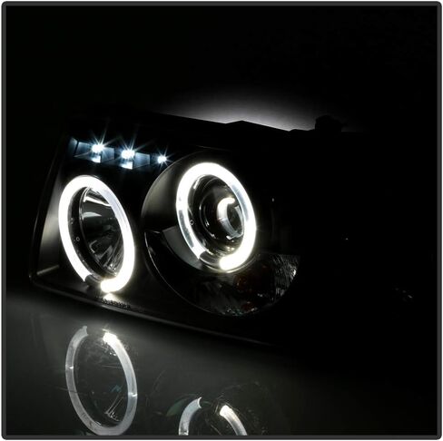 Acanii - للفترة 2001-2011 فورد رينجر LED Halo Black Housing Projector المصابيح الأمامية مع الزاوية المصابيح الأمامية ، السائق والراكب in Saudi Arabia