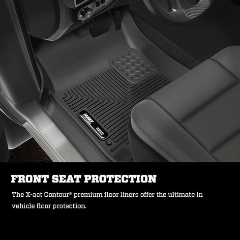 Husky Liners X-act Contour Floor Mats | Fits 2024-2025 Honda CR-V (Includes Hybrid Models) | Front Row, 1-pc Black - 50781 in Saudi Arabia