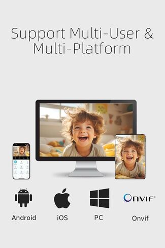 Rraycom 2Pack Baby Camera Monitor for Home Security - 4MP WiFi 6 Indoor Camera, PTZ Camera w/Motion Detection & Tracking, 2-Way Talk, Color Night Vision, Privacy Mode, 24/7 Cloud & SD, Works w/Alexa in Kuwait