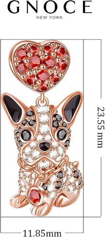 GNOCE Dog Charms 925 Sterling Silver Corgi Schnauzer Poodle Pendant Dangle Animal Beads Charms fit all Bracelets & Necklaces Best Gift for Mom Friends Who Like Dogs (Bulldog) in Saudi Arabia