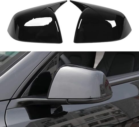 2 Pcs Side Rearview Mirror Cover for Model Y, High Glossy Door Wing Mirror , Door Exterior Mirrors Accessories for 2020 to 2023 (Varnish Black) in Saudi Arabia