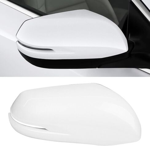 Compatible with Honda CRV 2017-2022/HRV 16-22 Right Passenger Side Mirror Cover,Clip-on Rearview Mirror Cap WITH Turn Signal Light Replaces for 76201-T1W-A01YB,76201T1WA01YB Pearl White #NH883P in Kuwait