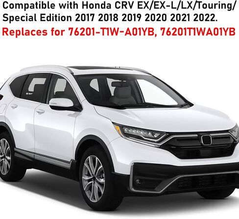 Compatible with Honda CRV 2017-2022/HRV 16-22 Right Passenger Side Mirror Cover,Clip-on Rearview Mirror Cap WITH Turn Signal Light Replaces for 76201-T1W-A01YB,76201T1WA01YB Pearl White #NH883P in Kuwait