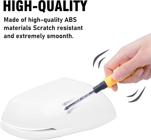 Compatible with Honda CRV 2017-2022/HRV 16-22 Right Passenger Side Mirror Cover,Clip-on Rearview Mirror Cap WITH Turn Signal Light Replaces for 76201-T1W-A01YB,76201T1WA01YB Pearl White #NH883P in Kuwait