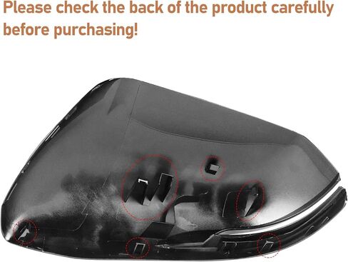Compatible with Honda CRV 2017-2022/HRV 16-22 Right Passenger Side Mirror Cover,Clip-on Rearview Mirror Cap WITH Turn Signal Light Replaces for 76201-T1W-A01YB,76201T1WA01YB Pearl White #NH883P in Kuwait