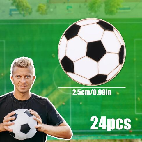 24pcs دبابيس كرة القدم ، ولباس كرة القدم من زنك الزنك الممتازة دبابيس كرة قدم كرة القدم دبابيس كرة القدم بروش الملحقات العملية لحقائب الظهر القمصان لعشاق الرياضة in Saudi Arabia