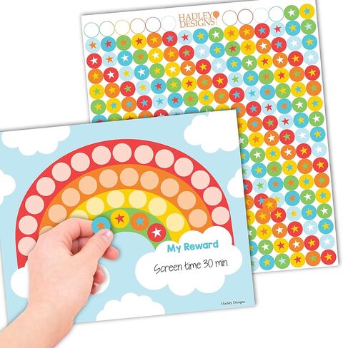25 Geo Greenery Sticker Chart for Kids Behavior Chart for Kids at Home - Sticker Charts for Kids incentives, Sticker Reward Chart for Kids, Star Chart for Kids Behavior, Incentive Chart for Classroom in Saudi Arabia