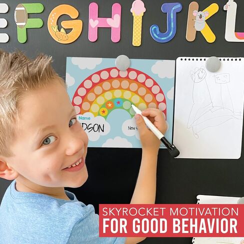 25 Geo Greenery Sticker Chart for Kids Behavior Chart for Kids at Home - Sticker Charts for Kids incentives, Sticker Reward Chart for Kids, Star Chart for Kids Behavior, Incentive Chart for Classroom in Saudi Arabia