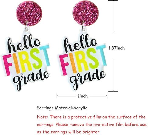 Fun Grade Teacher Earrings Acrylic Teacher Earrings for Women To Teacher Earrings Jewellery for Women in Kuwait