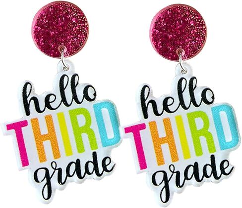 Fun Grade Teacher Earrings Acrylic Teacher Earrings for Women To Teacher Earrings Jewellery for Women in Kuwait