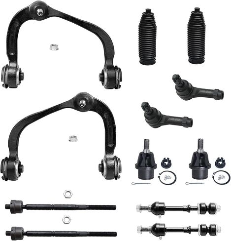 Detroit Axle-2WD Front End 12pc Kit Superence Kit لـ 05-08 Ford F-150 Lincoln Mark LT 2005 2006 2007 2008 ، 2 Apply Control Arms 2 مفاصل الكرة السفلية 4 in Saudi Arabia